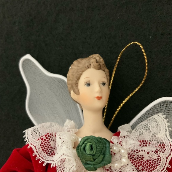 Christmas Ballerina Fairy Ornament Angel Figurine Vintage Porcelain Collectible - Picture 10 of 16